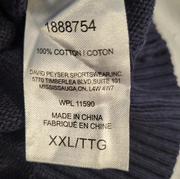 NEW- Weatherproof Navy Sweater with Red Maple Leaf, Size XXL - Picture 5 of 5